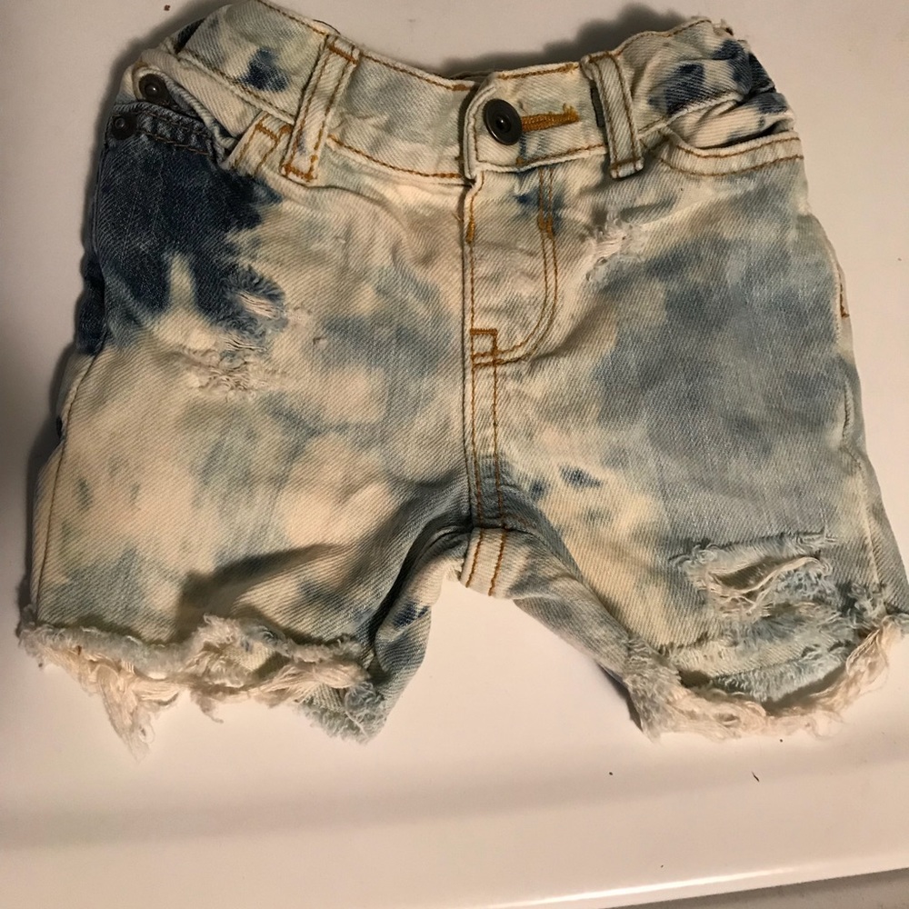 One of a kind distressed shorts!